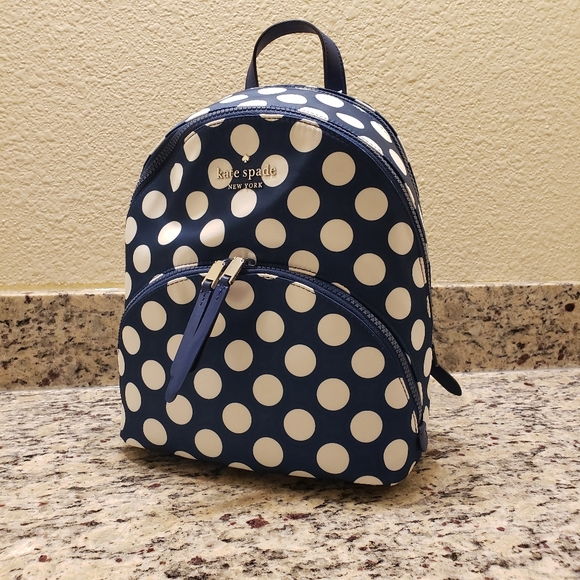 kate spade Handbags - NWT Kate Spade Medium Backpack, Vintage, polka Dots